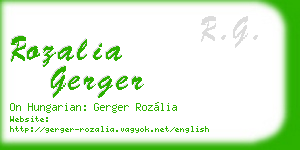 rozalia gerger business card